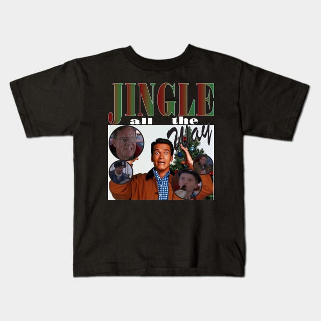 Jingle All The Way Bootleg Christmas Holiday Kids T-Shirt by andrewlopez0